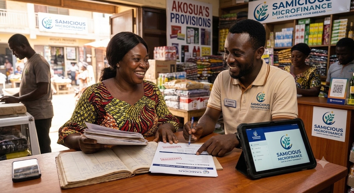 SAMICIOUS Microfinance provisions client scene